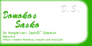 domokos sasko business card